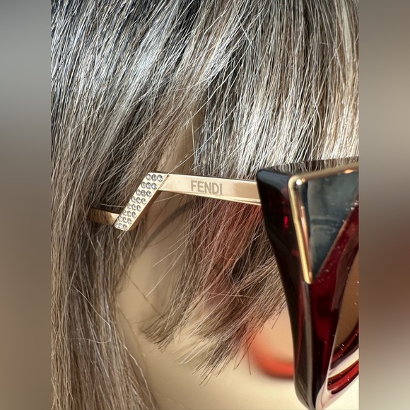 Fendi Red and Brown Sunglasses - Picture 12 of 12